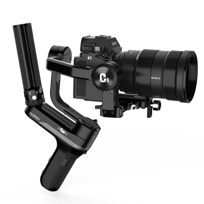 FILMTACY C1 3-Axis Handheld Gimbal Stabilizer YouTube Video Vlog Film Making Stand for Mirrorless and DSLR Camera, Professional Compact Video Stabilizers Smart Control OLED Display Powered by Zhiyun