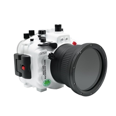 Seafrog Professional Waterproof Diving Housing 6" Dry Dome Port Kit, for Sony A7S III A7SIII A7S3 A7 SIII Alpha 7S III Underwater 40m/130fit Diving Case-White