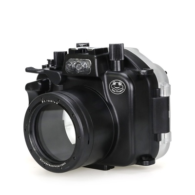 SeaFrogs 40m/130ft Underwater Camera Housing Waterproof Case for Canon EOS M5 18-55mm Lens