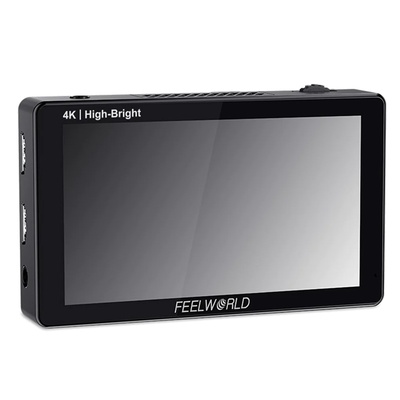 FEELWORLD LUT5E with Case 5.5 Inch High Bright 1600nit Touch Screen DSLR Camera Field Monitor F970 External Power and Install Kit 4K HDMI 1920X1080 IPS Panel