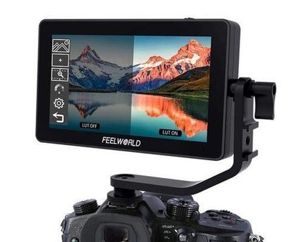 FEELWORLD F6 Plus 5.5 Inch DSLR Camera Field Monitor 3D LUT Touch Screen Support 4K HDMI IPS FHD 1920X1080 with Tilt Arm