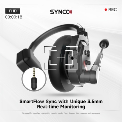 SYNCO XTalk X2 Wireless Headset Intercom System Random Master Device  (Master Headset plus two Remotes)