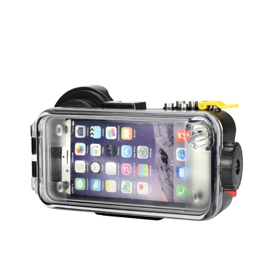 Seafrogs 60m/195ft Bluetooth Waterproof Housing Diving Phone Case Cover Bag For iPhone 6/7/8 Plus - Black