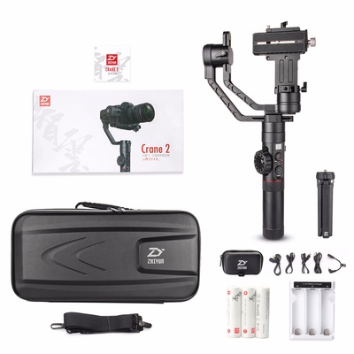 Zhiyun Crane-2 Crane2 3-Axis Handheld Gimbal Stabilizer with Follow Focus 7lb Payload OLED Display 18hrs Long Runtime 1Min Toolless Balance Adjustment for Camera Weighing 1.1lb to 7lb