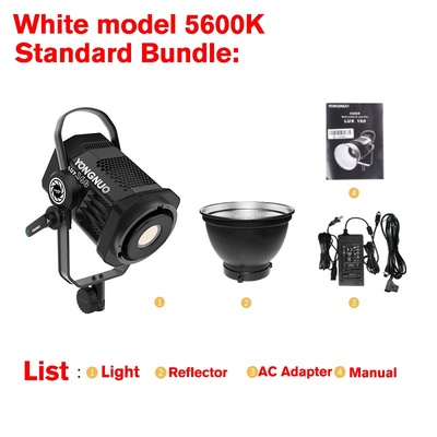 YONGNUO LUX160 180W COB Outdoor LED Video Light Bowens Mount Studio Lamp 5600K CRI96+ LCD Display Support 2.4G/APP Remote Control For Vlog Movie