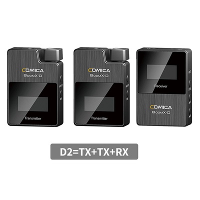 Presale COMICA BoomX-D D2.4G Digital 1-Trigger-2 Wireless Microphone with Transmitter & Receiver Clip-on Microphone