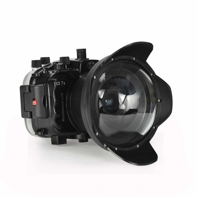 SeaFrogs A7II Pro 40M/130FT Underwater Camera Housing Case w/ 6 inch Wide Angle Lens Kit Waterproof Housing for Sony A7 II A7R II A7S II 28-70mm, 16-35 F2.8 GM, 16-35 F4