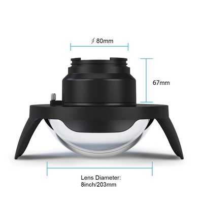 Seafrogs WA006-D 40M/130FT 8" inch wide angle dome port for camera waterproof housing（φ 80mm* L 67mm）