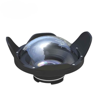 SeaFrogs WA005-C 40M/130FT 6" inch wide angle dome port for diving camera case （φ 70mm* L 36mm）