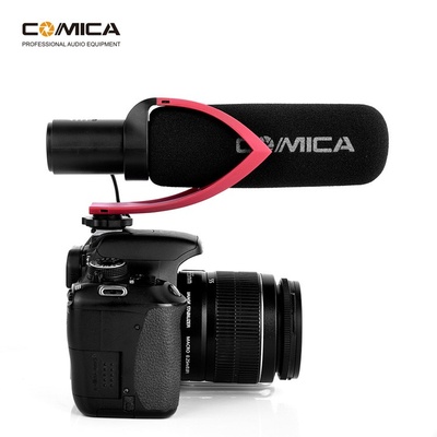 Comica CVM-V30 PRO Camera Microphone Electric Super-Cardioid Directional Condenser Shotgun Video Microphone for Canon Nikon Sony Panasonic DSLR Camera with 3.5mm Jack