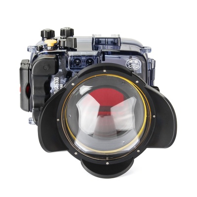 SeaFrogs Underwater Camera Housing Case, w/Fisheye Lens Dome Port and Full Color Red Filter Kit, Waterproof Protective Diving case for Sony A6500 A6300 A6000, 60m/195ft