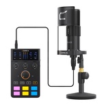 Comica ADCaster C1-K1, w/ C1 Sound Card And 16mm Cardioid Condenser Microphone Audio Interface Kit