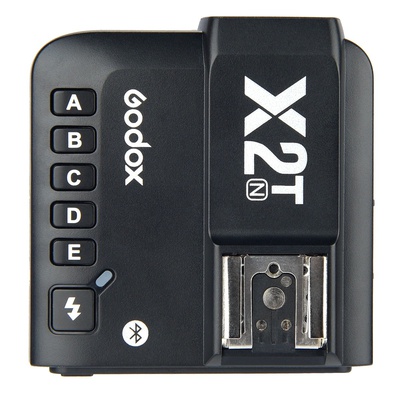 Godox X2T-N TTL Wireless Flash Trigger for Nikon, Bluetooth Connection Supports iOS/Android App Contoller, 1/8000s HSS, TCM Function, 5 Separate Group Buttons, Relocated Control-Wheel, New Hotshoe Locking, New AF Assist Light