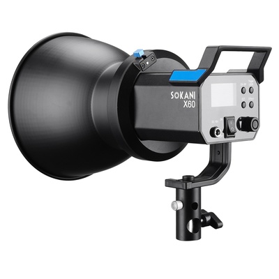 SOKANI X60 80W Daylight LED Video Light, 5600K Bowens Mount COB Studio Light with Remote Control, CRI 96+ TLCI 95+, 5 Lighting Effects, 1%-100% Dimming for Photography, Live Streaming & Video Recording