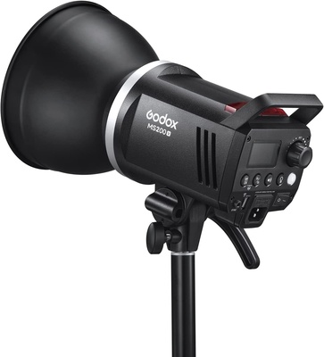 Godox MS200V 200W LED Studio Flash, 2.4G GN53 5600±200K CCT Bowens Mount LED Modeling Lamp