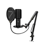 7RYMS SR-AU01-K1 USB Microphone Kit for PC/Phone Recording and Streaming, widely compatible with smartphone, computer and other equipment, and can be used for live streaming, recording, podcasting, games, music recording and other scenes