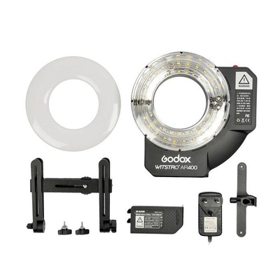 Godox Witstro AR400 400W Li-ion Battery Ring Flash Speedlite + LED Video Light