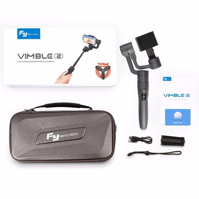 Feiyu Vimble 2 Selfie Stick Travel Gimbal Handheld Stabilizer Built-In Extender for Smartphone Like iPhone X 8 Plus 7 6 SE Samsung Galaxy S9+ S9 S8+ S8 S7 S6 Q2 edge
