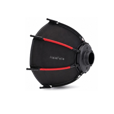 HolaFoto 30cm Mini Bowens Mount Softbox, Portable Deep Parabolic Softbox for Mini Bowens LED Video Lights, Foldable Light Modifier for Photography, Portrait, Live Streaming & Content Creation