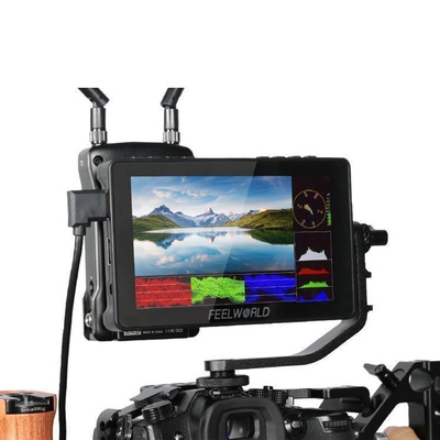 FEELWORLD F5 Pro V3 5.5 Inch Touch Screen DSLR Camera Field Monitor 3D LUT 4K HDMI Input Output Tilt Arm Power