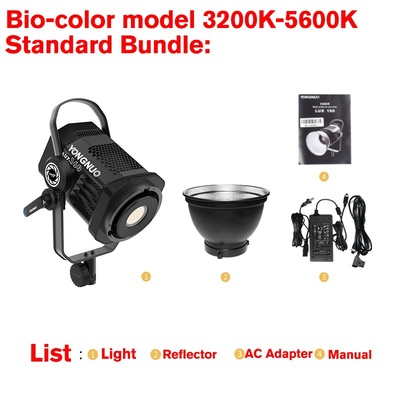 YONGNUO LUX160 180W COB Outdoor LED Video Light Bowens Mount Studio Lamp 3200K-5600K CRI96+ LCD Display Support 2.4G/APP Remote Control For Vlog Movie