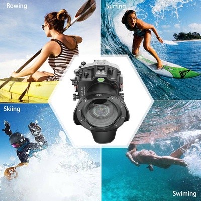 SeaFrogs SF-S-X-H2 with WA005A Dome Port Kit, [40M/130FT] Professional Diving Underwater Housing Scuba Waterproof case for Fujifilm X-H2 XH2