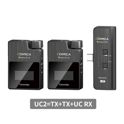 Presale COMICA BoomX-D UC2.4G Digital 1-Trigger-2 Wireless Microphone with Transmitter & Receiver Clip-on Microphone