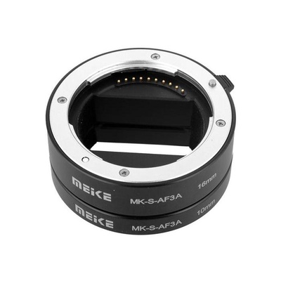 Meike MK-S-AF3-A Metal Extension Tube Close Shot Adapter Ring Lens for Auto Focus Sony NEX Micro DSLR (10mm, 16mm) E-Mount Camera