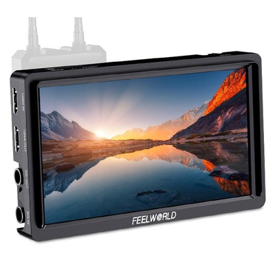 FEELWORLD FW568S 6 Inch On-camera Monitor with F970 External Power and Install Kit 3G-SDI 4K HDMI Input Output 1920X1080 IPS Panel