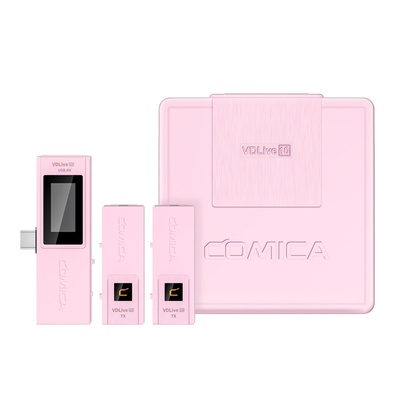 Comica VDLive10 USB Versatile 2.4G Wireless USB Microphone Pink