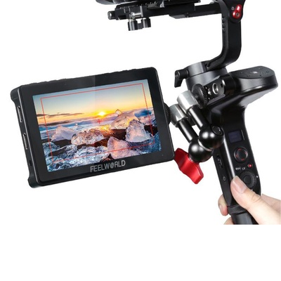 FEELWORLD F5 Pro V3 5.5 Inch Touch Screen DSLR Camera Field Monitor 3D LUT 4K HDMI Input Output Tilt Arm Power