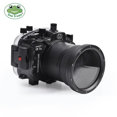 New Seafrogs A7 II Pro 40m/130ft Underwater Waterproof Housing Case For Sony A7 II A7R II A7S II Support 28-70mm lens, Black