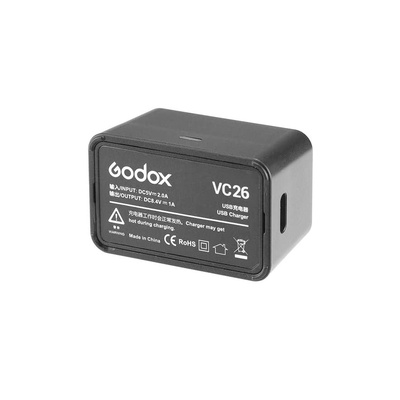 Godox VC26 USB Battery Charger DC 5V Input DC 8.4V Output for Charging Godox V1S V1C V1N V1F V1O V1P V860III V850III