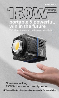 Yongnuo YN150150s portable high-power external photography light, camera light, fill light, constant power 150W