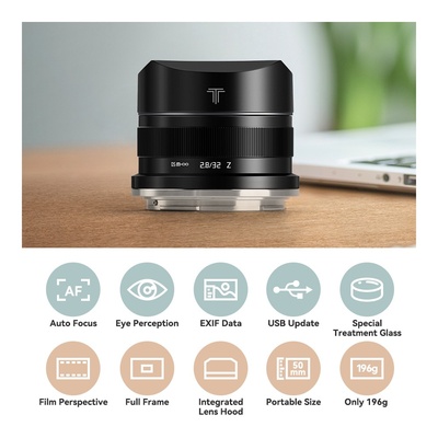 TTArtisan AF 32mm F2.8 Z Mount Full Frame Lens for Nikon ZFC、Z30、Z5、Z6、Z7、Z6Ⅱ、Z7Ⅱ、Z9