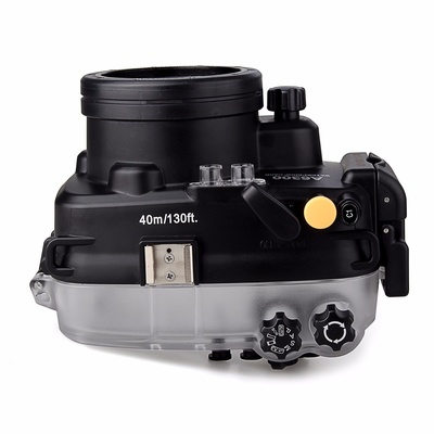 SeaFrogs 40m/130ft Waterproof Case Underwater Camera Housing for Sony A6300 with 16-50mm, E 20mm F2.8, E 35mm F1.8 lens, with 67mm Red Underwater Filter