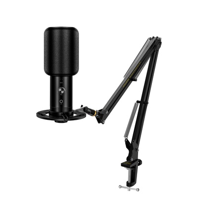 7RYMS SR-AU01-K1 USB Microphone Kit for PC/Phone Recording and Streaming, widely compatible with smartphone, computer and other equipment, and can be used for live streaming, recording, podcasting, games, music recording and other scenes