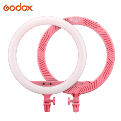 Godox LR150 18" LED Ring Light Studio Photography Fill-in Light 3000K-6000K with Phone Holder for Live Streaming Selfie Makeup