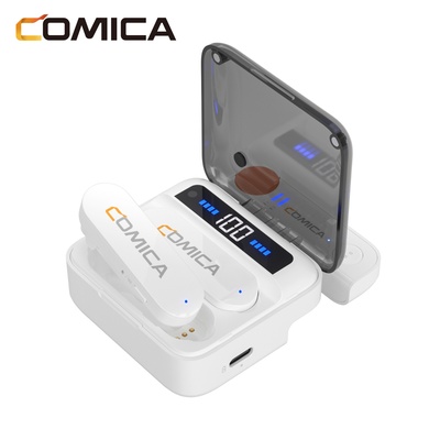 Comica Vimo S-UC 2.4G Dual-channel Mini Wireless Microphone White