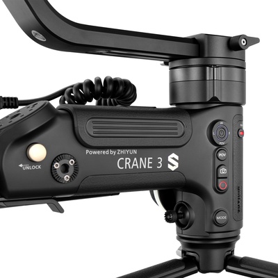 Zhiyun Crane 3S E 3-Axis Handheld Gimbal Stabilizer for DSLR  6.5kg Payload, Extendable Roll Axis, 12 Hours or Longer Continuous Uptime, DC-in (E Package)
