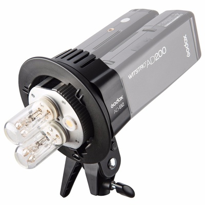 Godox AD-B2 Bowens Mount Dual Power Flash Head S-type Bracket Double Lamp Holder For AD200 TTL Flash Light Speedlite