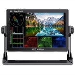 FEELWORLD LUT11S 10.1 Inch Ultra High Bright 2000nit Touch Screen DSLR Camera Field Monitor with F970 External Power and Install Kit 3G-SDI 4K HDMI Input Output 1920X1200 IPS Panel