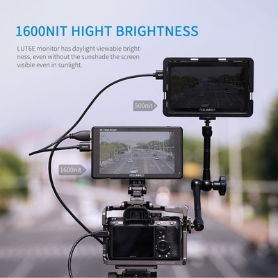 FEELWORLD LUT6E 6" 1600NIT HIGH BRIGHT TOUCHSCREEN DSLR CAMERA FIELD MONITOR