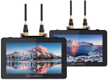 FEELWORLD FT6 FR6 5.5 Inch Wireless Video Transmission DSLR Camera Field Monitor Built in Transmitter and Receiver System Long Range 800ft Low Latency 0.07s Touch 3D LUT HDR 4K HDMI Director AC DP